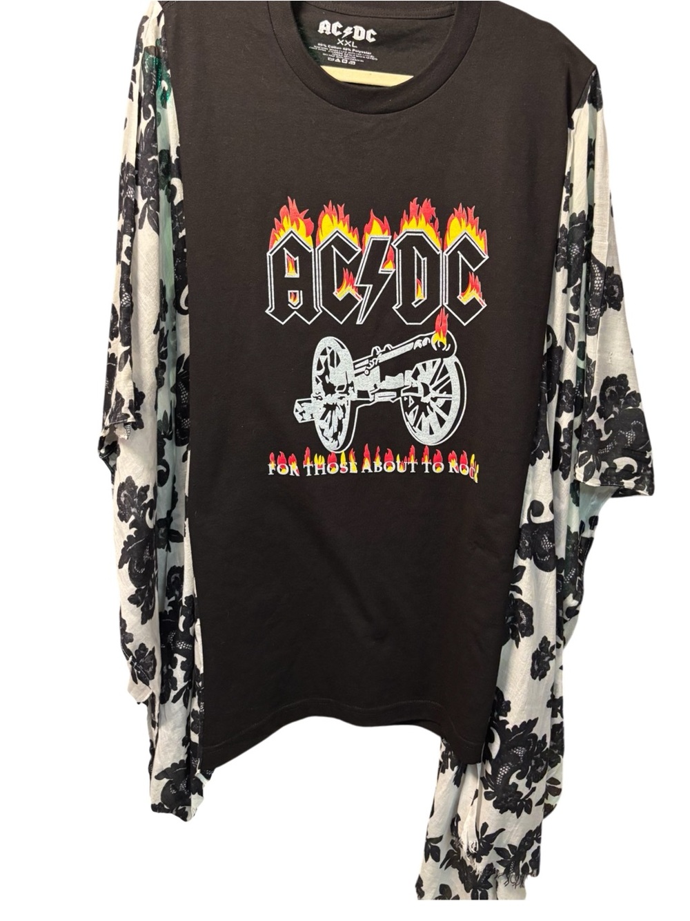 AC/DC Boho Boho Upcycled Rocktop